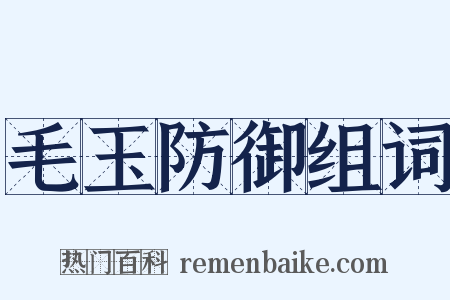 毛玉防御组词是什么意思的图片